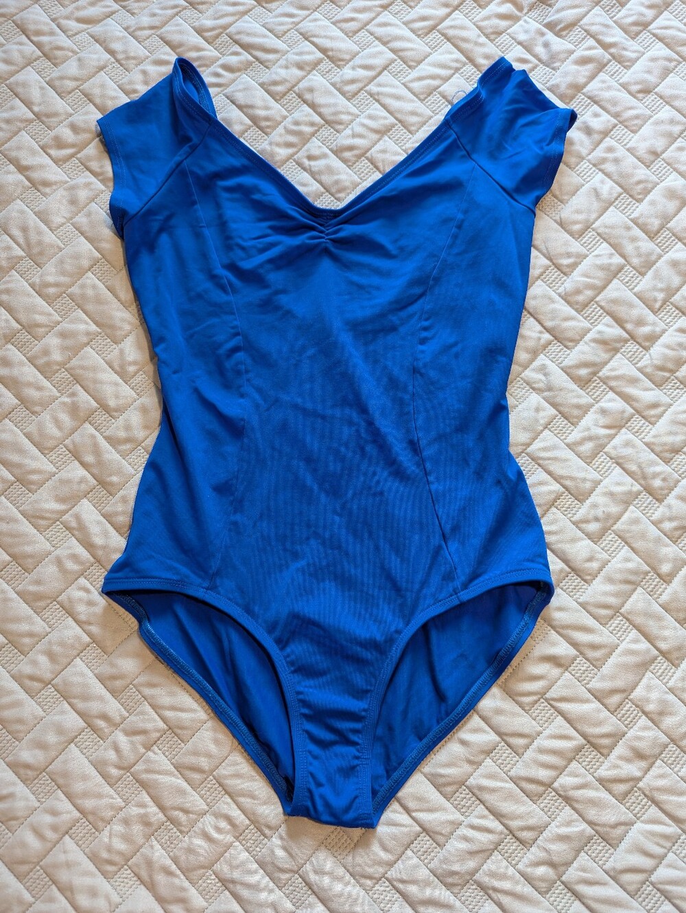 BP Design Royal Blue Cap Sleeve Leotard Sz.M Adult